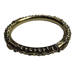 Vintage Gold Plated Metal Bangle Bracelet Intricate Design Womenu  Elegant Fashi